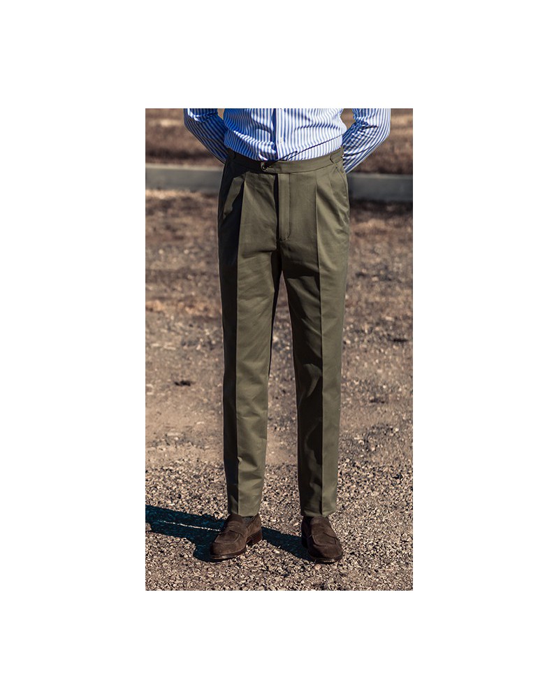 Spodnie Chinos Oliwka Barnaba II Sartorial