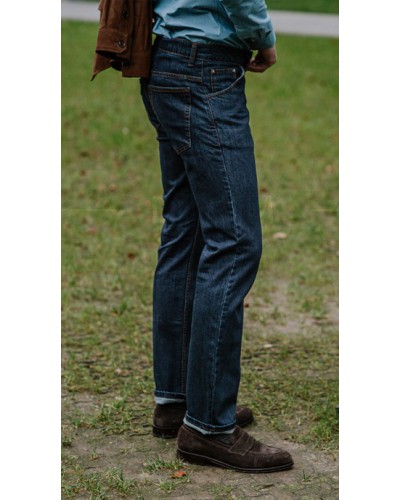 Spodnie jeansowe 5 pocket 11 OZ - Ciemny Granat