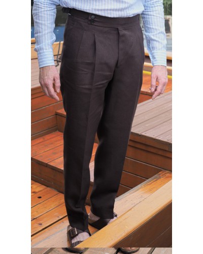 Spodnie Lniane Barnaba II Sartorial Brown