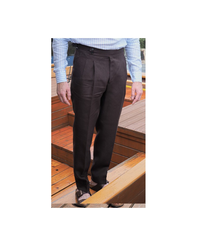 Spodnie Lniane Barnaba II Sartorial Brown