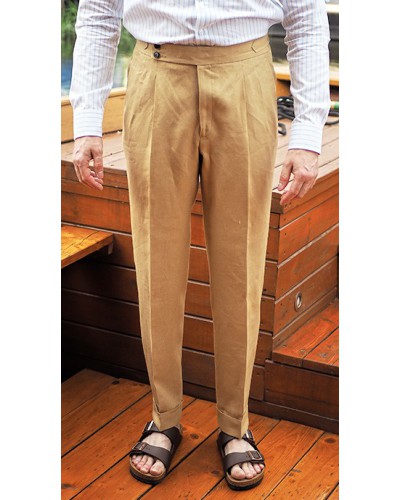 Spodnie Lniane Barnaba II Sartorial Cream
