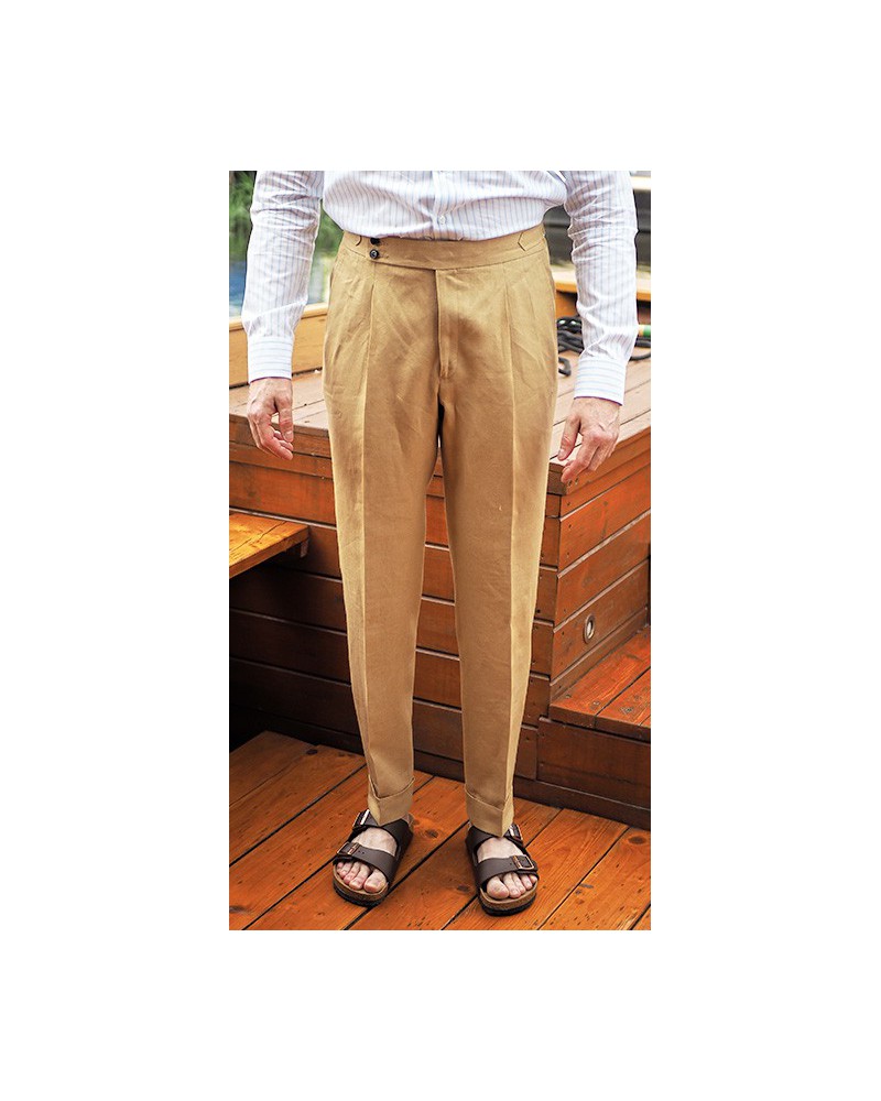 Spodnie Lniane Barnaba II Sartorial Cream