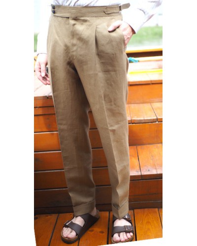 Spodnie Lniane Barnaba II Sartorial Taupe
