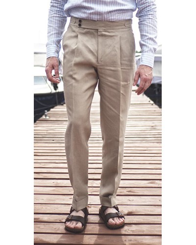 Spodnie Lniane Barnaba II Sartorial Natural