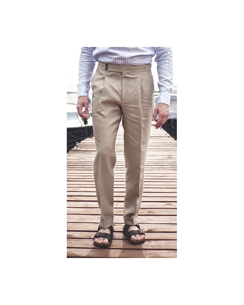 Spodnie Lniane Barnaba II Sartorial Natural