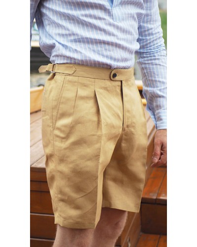 Szorty Lniane Barnaba II Sartorial Cream