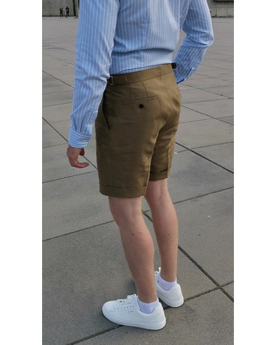 Szorty Lniane Barnaba II Sartorial Taupe