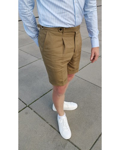 Szorty Lniane Barnaba II Sartorial Taupe