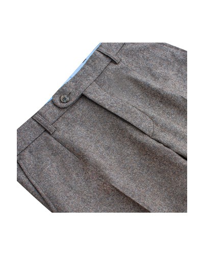 Eleganckie| nowoczesne flanelowe spodnie męskie 100% WEŁNA  Jasny Brąz